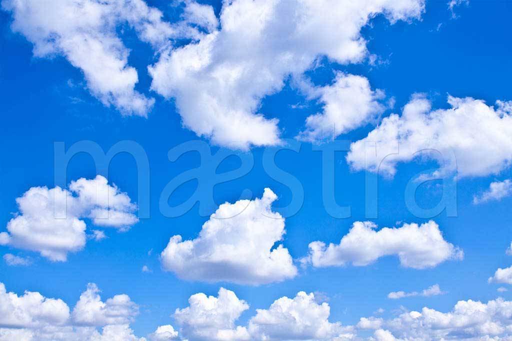 Фотообои Ясное синее небо с белыми облаками